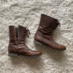 Steve Madden Troopa Combat Boots - Brown Size 10